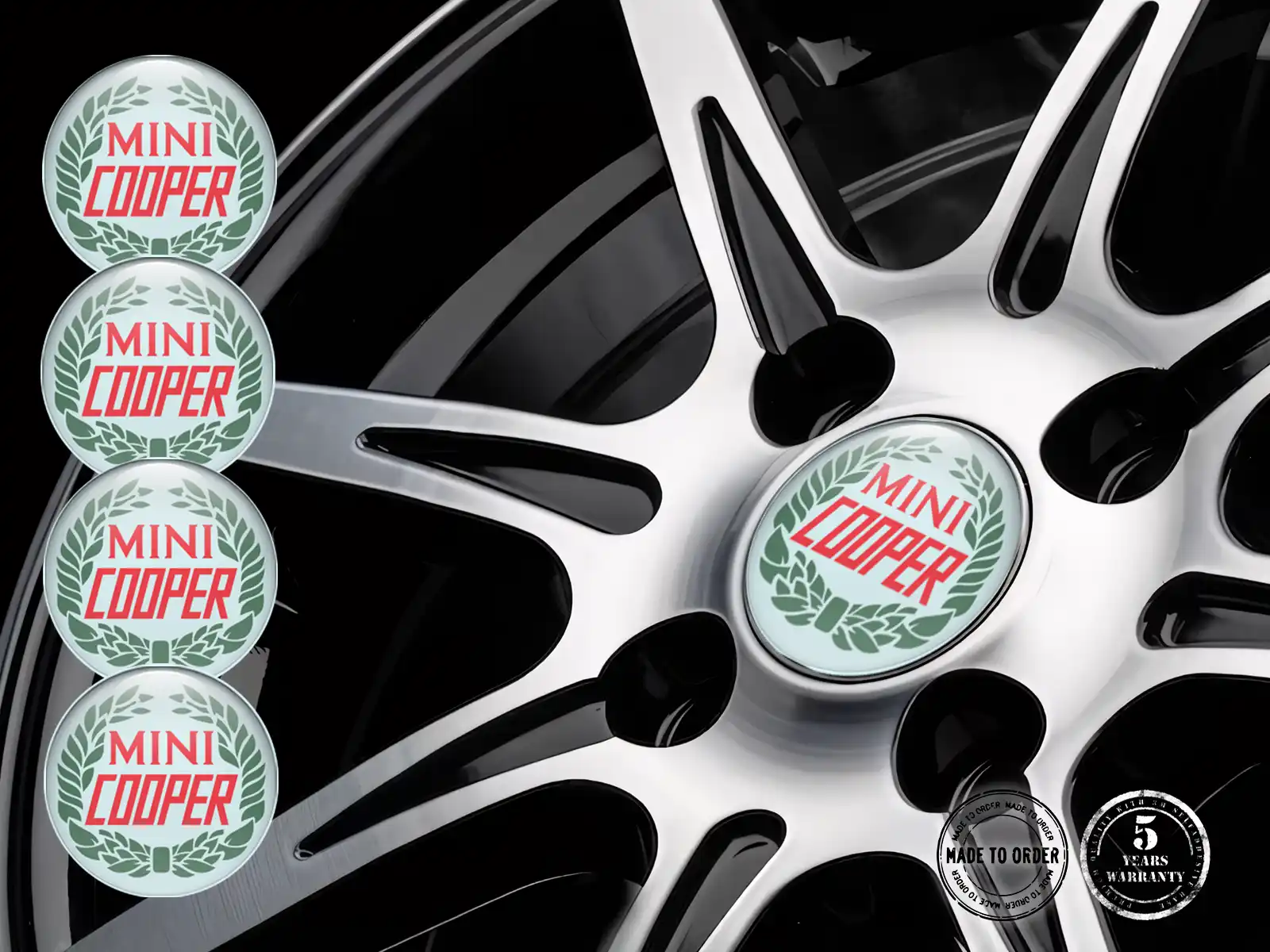 Mini Cooper Pegatina de Silicona Logo Calcomanías de Rueda de Lujo